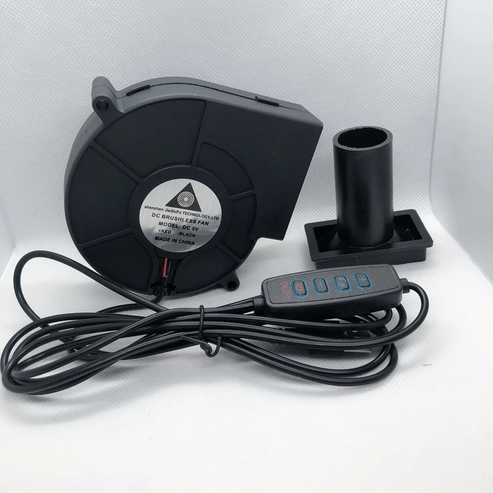Usb 9733 Grande Volume de ar Turbina com Saída de ar Ventilador Fogão a Lenha Churrasco Fogão Doméstico Pequeno 9.7cm Exaustão Ventilador 5v Ventiladores e resfriadores - Imagem 5