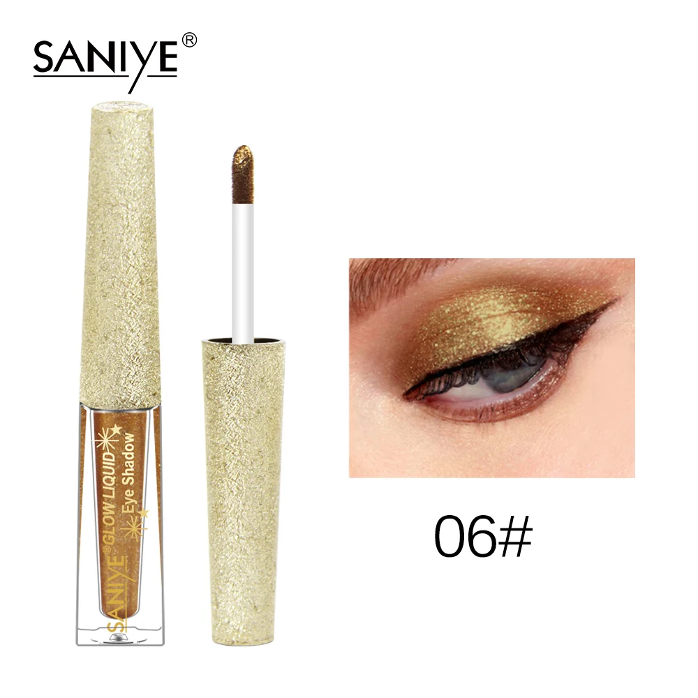 SANIYE жидкие тени для век блестящие ручка водостойкая длительное мерцание блеск