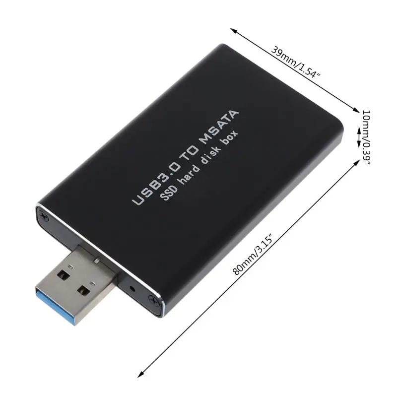 USB 3,0 для mSATA SSD жесткий диск конвертер адаптер корпус Внешний чехол коробка ASM1153E A5YA