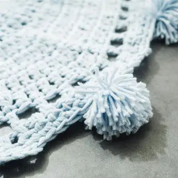 

Solid color hollow floor mat handmade floor mats Children's room bay window mat carpet New soft assembly accessories Photo props