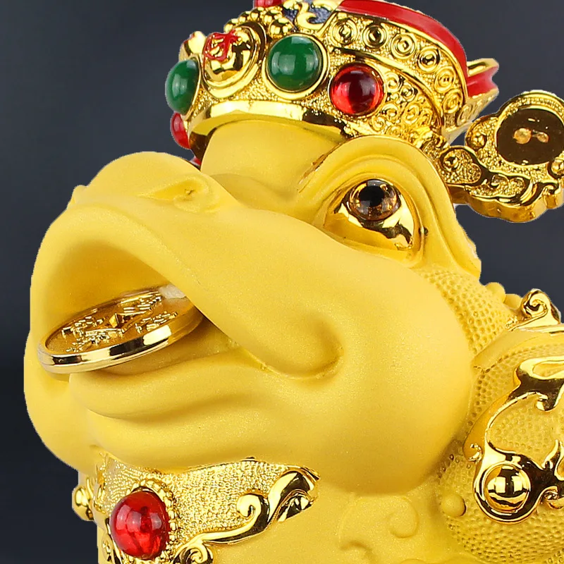 

Large Naruhito Large Size Golden Toad Decoration Money Bags Three-Legged Golden Toad Toads Office Shop Gift