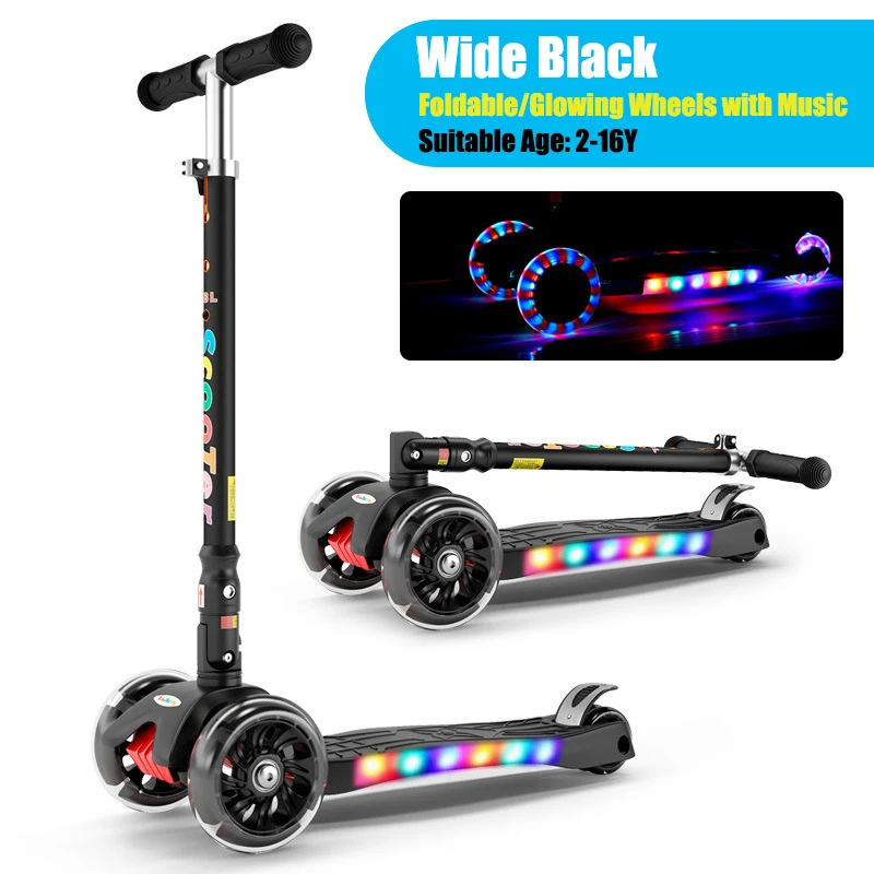Infant Shining Kid Scooter 2-16Y Height Adjustable Foldable Children Balance Bike Light Flash Baby Ride on Toy Gift for Boy Girl 2 Infant Shining Kid Scooter 2-16Y Height Adjustable Foldable Children Balance Bike Light Flash Baby Ride on Toy Gift for Boy Girl 2