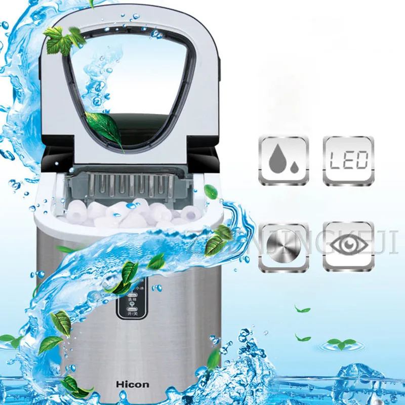 Ice Maker Small Home Appliances Milk Tea Shop Round Ice Manual Add Water Commercial Automatic Cube Maker Frozen Appliances
