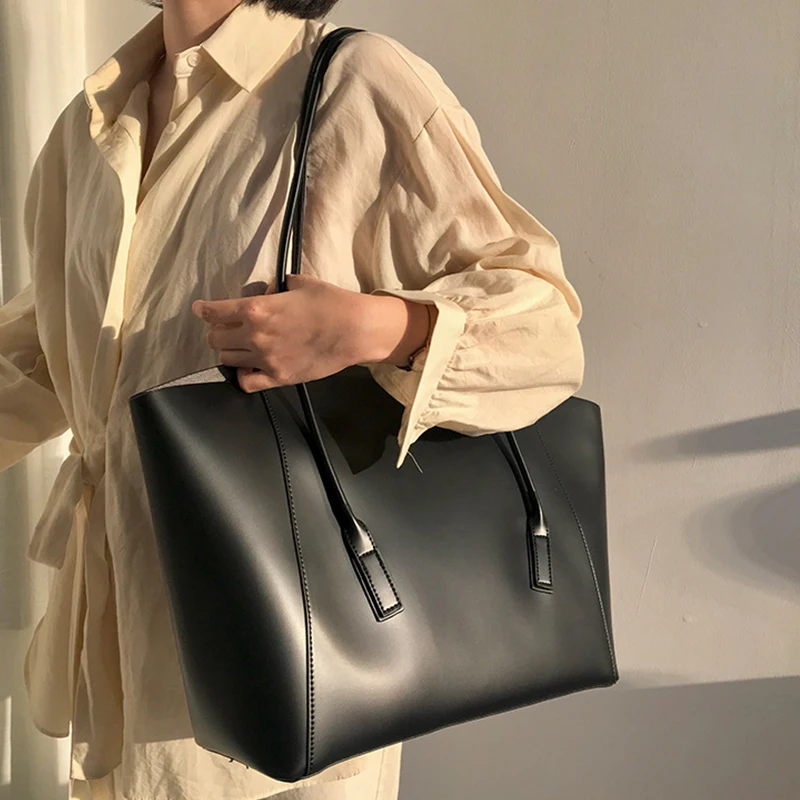 

Casual Large Capacity Tote Bag Women Shoulder Bags Fashion Solid Color Women's handbag Big Shopper bag Lady Composited Bags 2020