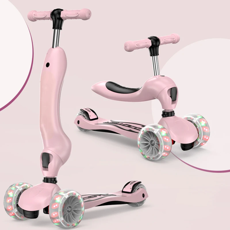 Najtaniej Dzieci skuter samochód dla dzieci 2 6 lat skater Surf skuter koło odbłyskowe składane 2 w 1 skuter chodzik dla dzieci zabawki na zewnątrz