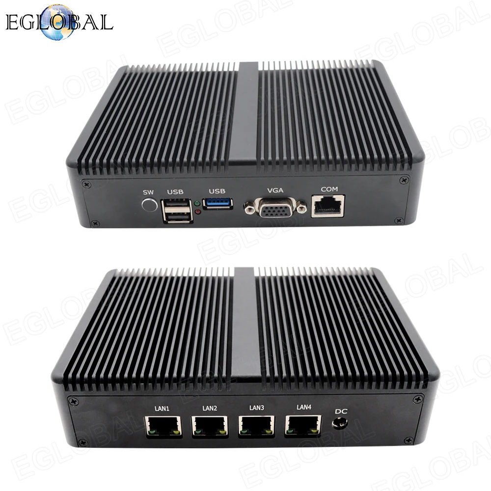 Topton безвентиляторный Pfsense Mini PC Linux J1900 четырехъядерный Nano Itx 4 * Intel WGI211AT гигабитный