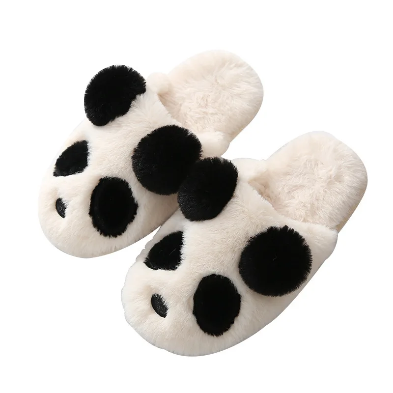 panda Зимние детские тапочки для девочек; тапочки с милой пандой для детей; домашние тапочки для девочек - Цвет: panda