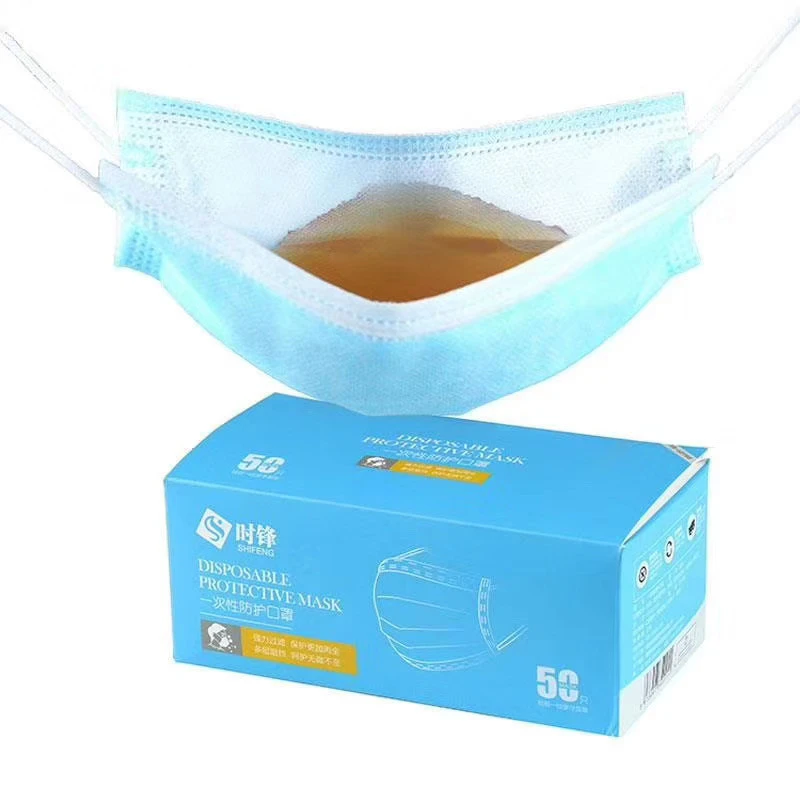 

3-Ply Disposable Face Mask Anti Bacteria Respirator Disposable Breathable Masks Ear loop Masks For Man Woman Children Kids