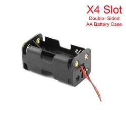 Premium AA Battery Holder Storage Case with Lead Wire and Enhanced Protection (X4 Slot - D)