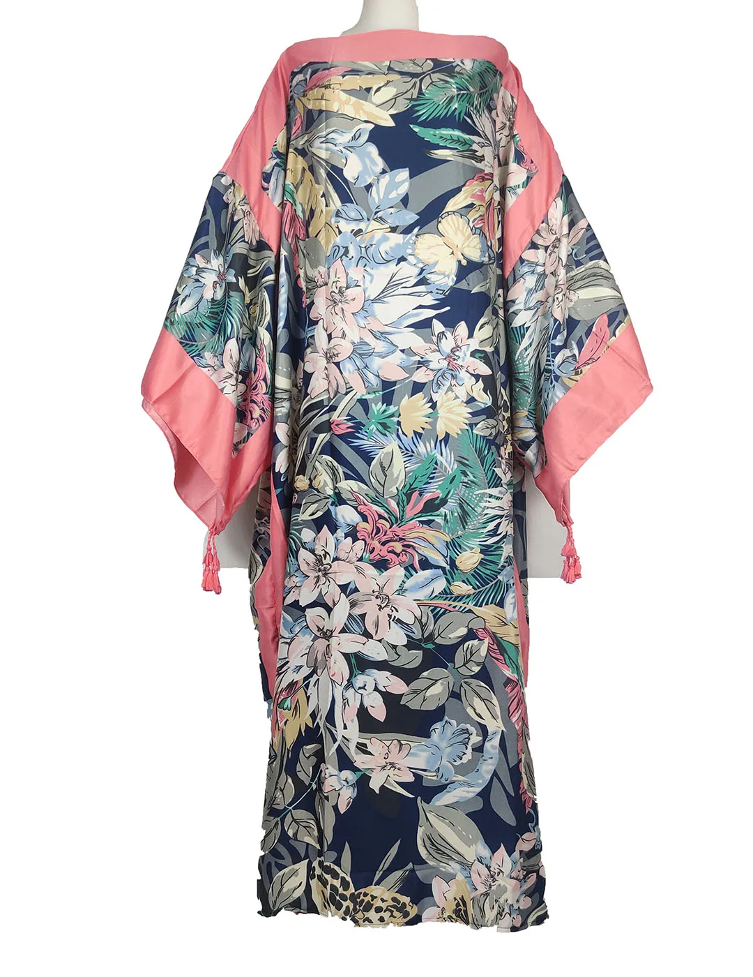 Kuwait Traditional Bohemian Printed Long Sleeve Cotton Kaftan Maxi