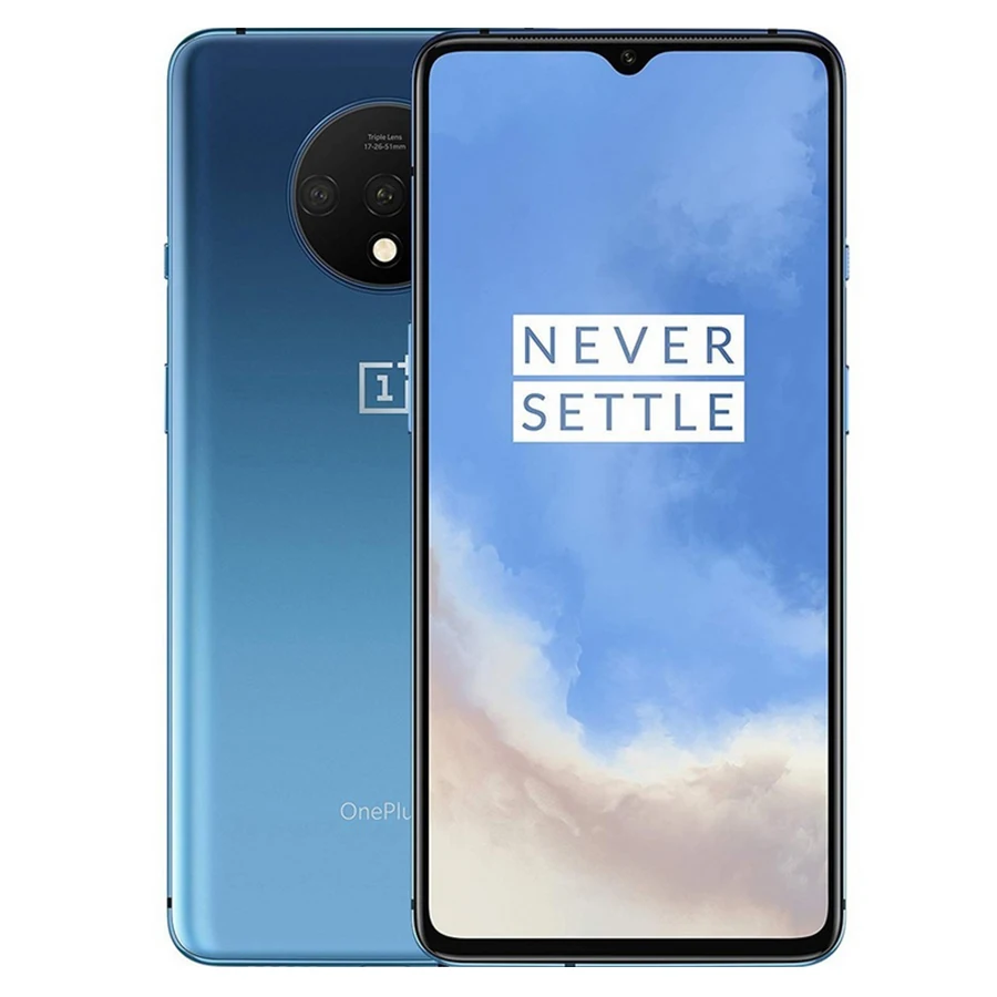 Мобильный телефон Oneplus 7T с глобальной прошивкой, 8 ГБ, 128 ГБ, 256 ГБ, Snapdragon 855 Plus, 6,55 дюймов, 48мп, тройная камера, 4G, Android 10,0, NFC