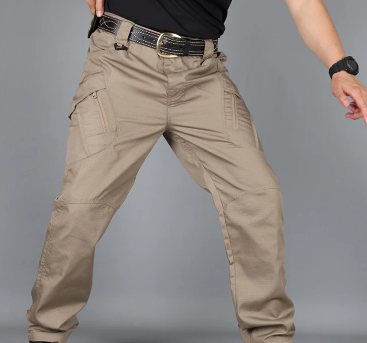 IX9Khaki 2019IX7 tactical pants men's trousers special forces army fan pants outdoor training pants autumn and winter hiking pants wear t - Цвет: IX9Khaki