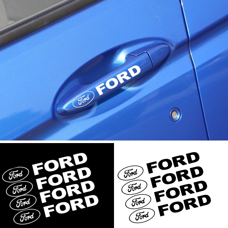 

4pcs Car Decoration Car Door Handles Car Stickers Decoration for Fords Focus 2 3 1 MK2 MK3 MK1 Fusion Car Accessories