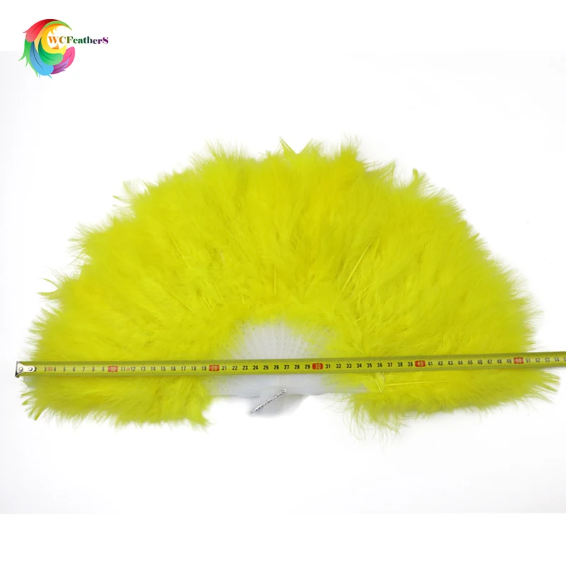 Feather Fan Decoration Feather Fan Beautiful Fold Fan Wedding Stage Carnival Party Home Decor Fluffy Turkey Feather 30*50CM