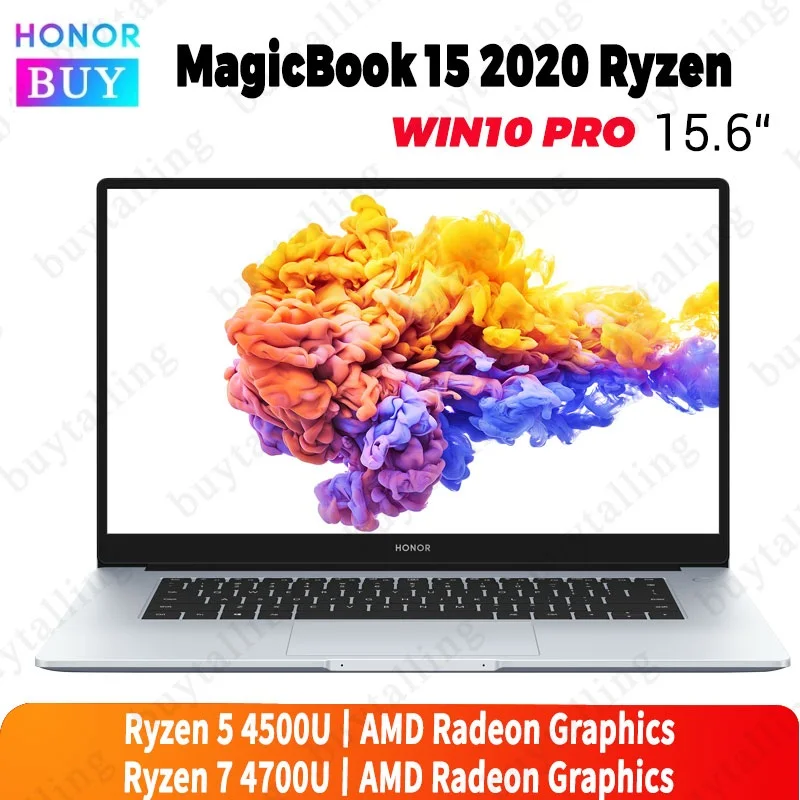 HONOR MagicBook portátil de 15 2020 versión 15,6 7nm proceso de 16GB a 512GB AMD Ryzen r5-4500U/r7-4700U Windows 10 Pro inglés
