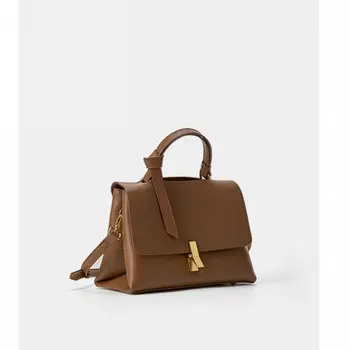 

Genuine leather Women Bag\Handbag Fashion Lock Cowhide Lady Tote Shoulder Bag Simple Female Crossbody Bag Box Bag