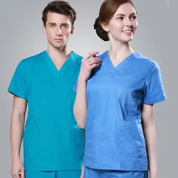 

Europe style Fashion Medical Suit Lab Coat Women Hospital Scrub Uniforms sets Design Slim Fit Breathable men Medical Uniform