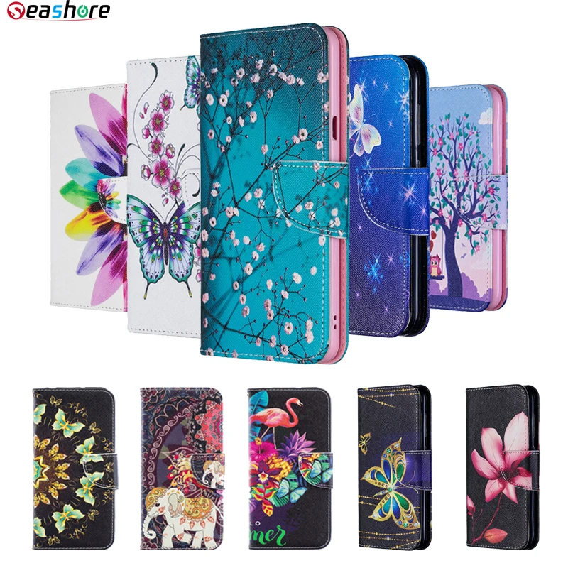 Painted Leather Case For Xiaomi Redmi NOTE 10 9 Note 8A Cover 8 pro 8T Flip Magnetic Wallet 7A | Мобильные телефоны и