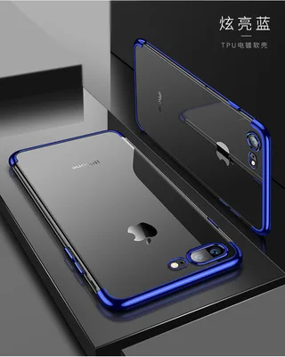 Цветной прозрачный противоударный чехол для телефона iPhone 11, 11Pro, X, XS, XR, XS, Max, 8, 7, 6, 6S Plus, Мягкий защитный чехол из ТПУ - Цвет: Синий