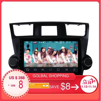 

dvd player For Toyota Highlander 2007-2013 Android 10.0 Stereo GPS Navigation Multimedia Auto Radio Player HeadUnit dsp CARPALY