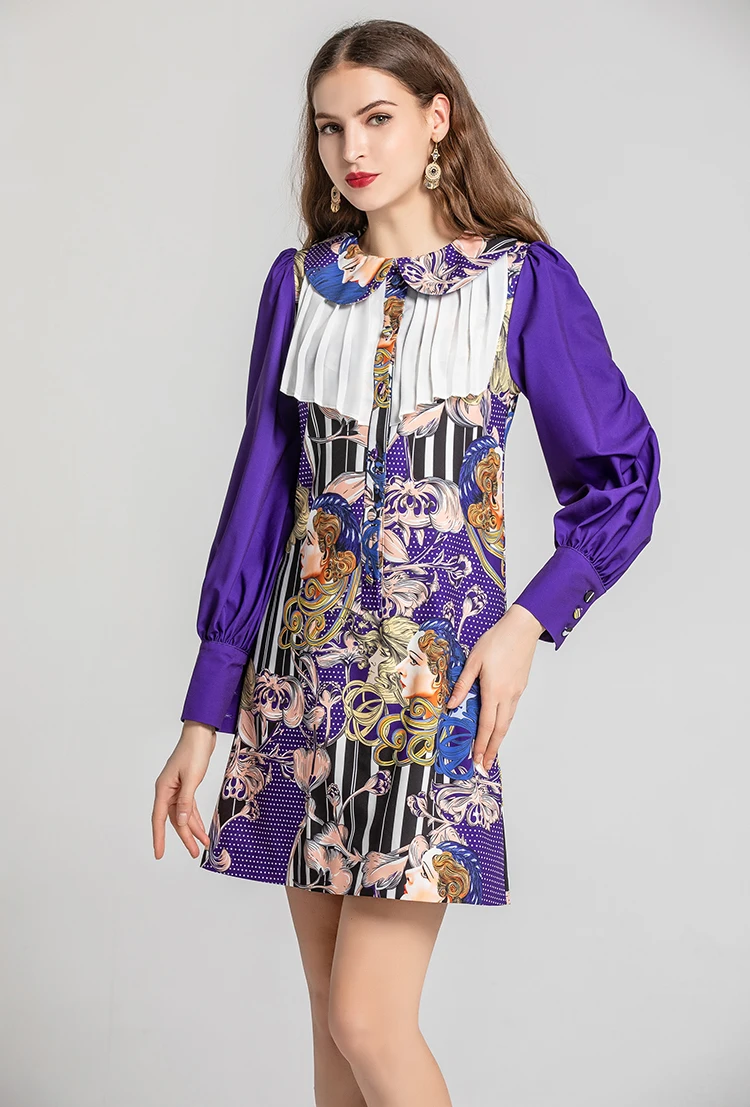 MoaaYina, модное дизайнерское платье, весна-лето, женское платье с рюшами и принтом, праздничные платья