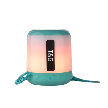 

Portable Mini Bluetooth Speaker Wireless Subwoofer with LED Light TF FM Radio