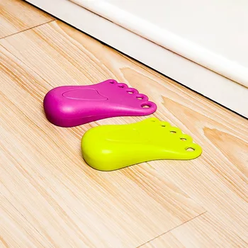 Ankle Shape Door Stopper Rubber Door Resistance Windproof Door File Child Anti-Pinch Door Stopper Home Wall Protector