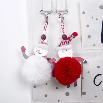

Mini Plush Doll Christmas Pendant Drop Ornaments Xmas Tree Holiday Hanging Decor