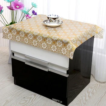 

Tablecloth Waterproof oil-proof Print Floral Gold Washable Cloth Art TV Cabinet Tea Table PVC Proof Student Table Mat Household