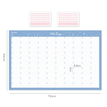 

New 100 Days Planning Schedule Countdown Calendar Learning Periodic Planner Study Planning Paper Pad Students Learning Supplies