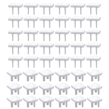 

50pcs Children Safety Protection Socket Cover Baby Safety Power Socket Protection Cover for US Plug (White, 30 Pcs Two Plug, 20
