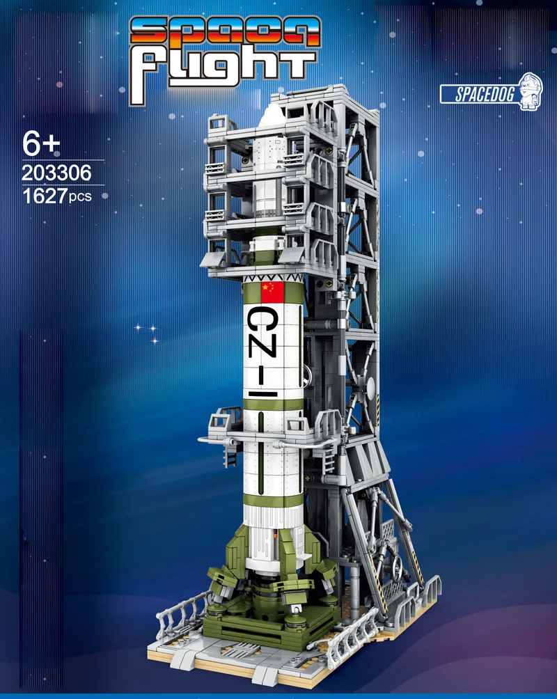 

City space conquest Satellite launch station building block figures Astronaut figures bricks educational toys for kids gifts