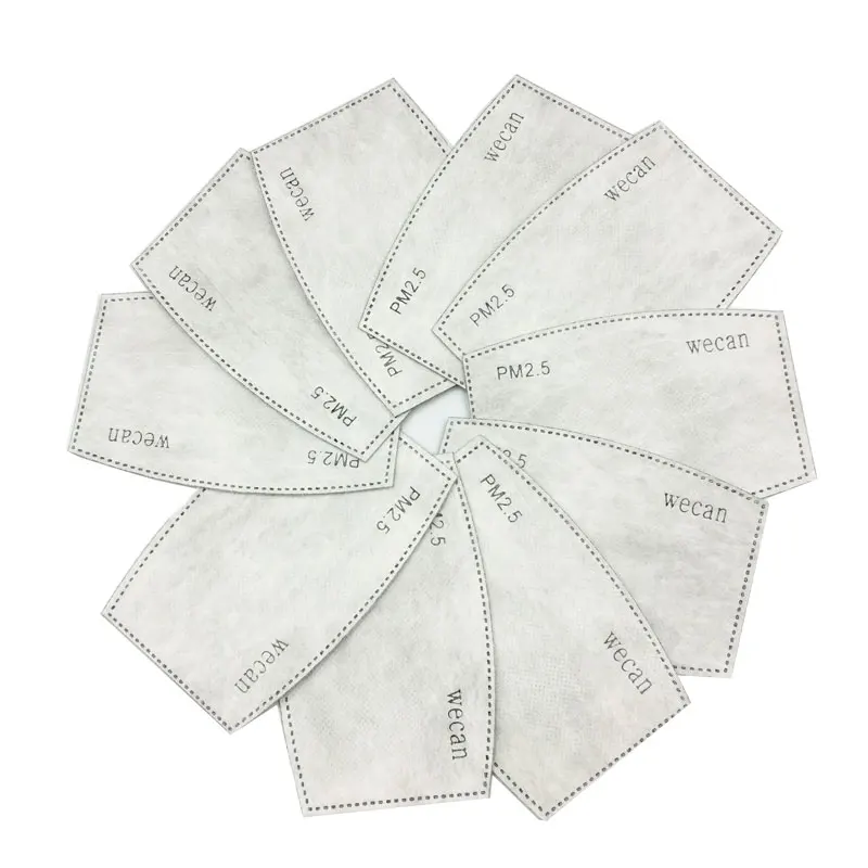 

10Pcs/Set PM2.5 Activated Carbon Filter Face Mask Breathing Insert Protective Mouth Mask For Daily Health Care