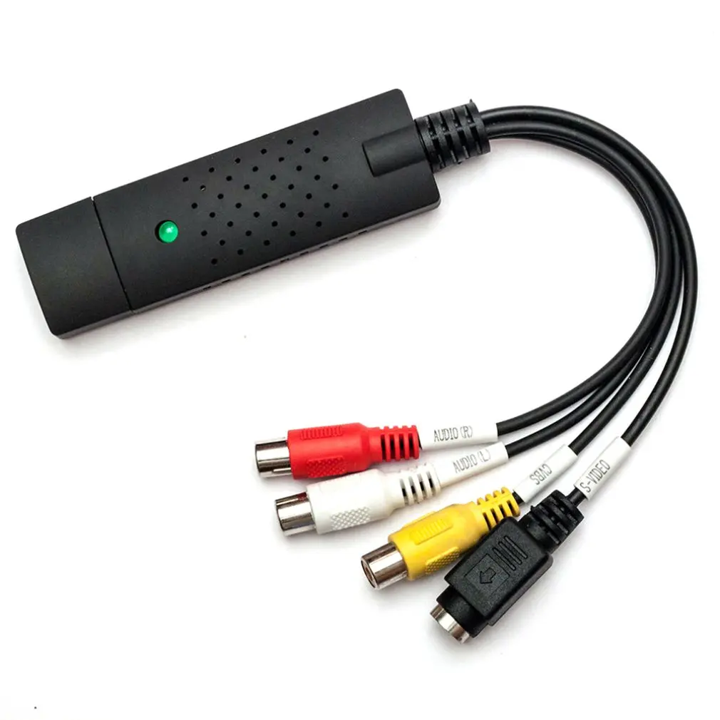 Черный Изысканно разработанный прочный USB EasyCAP 2,0 Аудио ТВ Видео Vhs для Dvd Pc Hdd конвертер адаптер захвата карты - Цвет: Черный