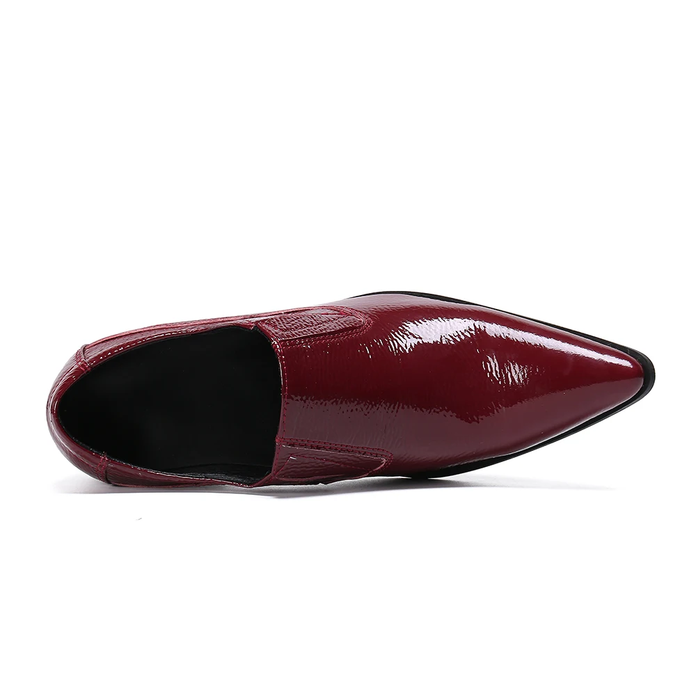 High-quality Classic Solid Men Formal Leather Shoes Pointed Toe Party Men's Shoes Plus Size Office Real Leather Shoes Slip On