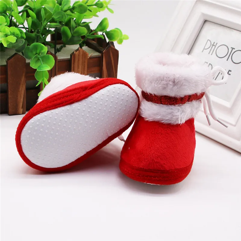 baby girl shoes Infant Newborn Baby Girls Cashmere Plush Winter Boots Bandage Warm Shoes baby schoenen #3S23 (1)