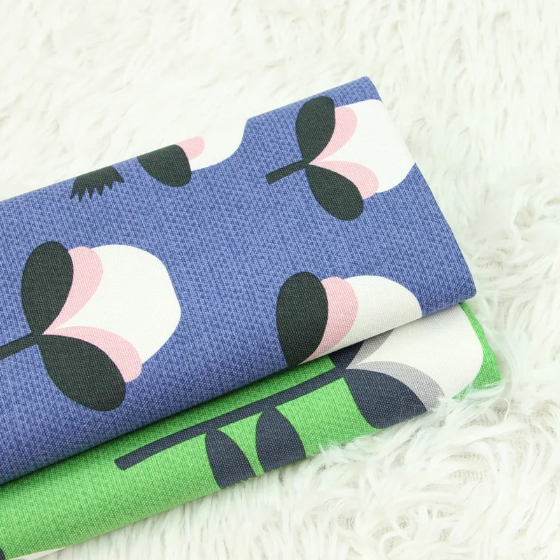 

half yard Oxford 100% cotton Northern Europe flower Leaves fabric handmade DIY bag sofa pillow back cushion clot D30