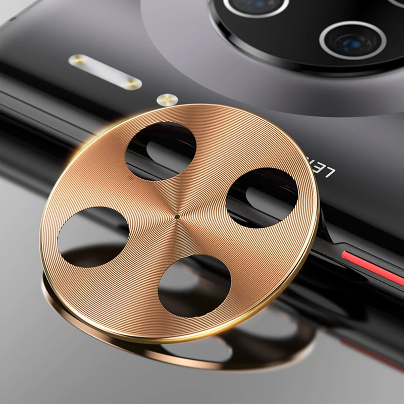 Защитная пленка для объектива камеры для huawei mate 30 pro, стеклянная металлическая настоящая камера Защитная крышка для huawei mate 30 lite крышка объектива - Цвет: Gold