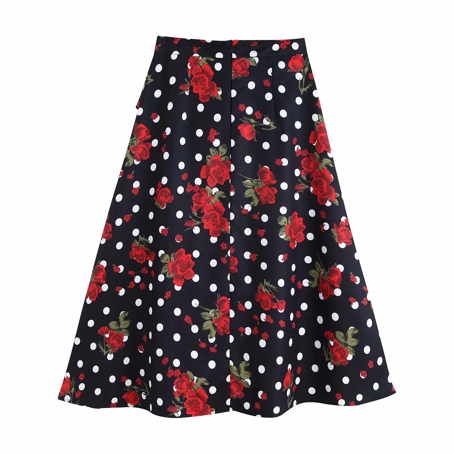 

2019 Western Style Non-mainstream Design High-waisted Slimming Skirt Women's Laminated Decoration Printed Dress WOMEN'S Dress