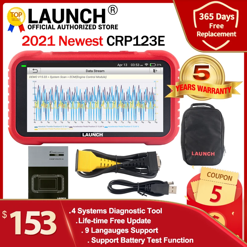 Special Offers Diagnostic-Tool Code-Reader-Scanner Airbag Launch X431 AT OBD2 CRP123E EOBD OBDII ENG m6wZ1leo
