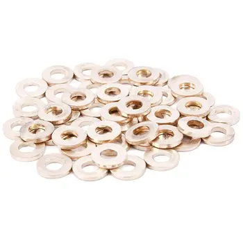 

50PCS 12mm OD 6mm ID 2mm Thick Copper Flat Washer Oil Brake Line Seal
