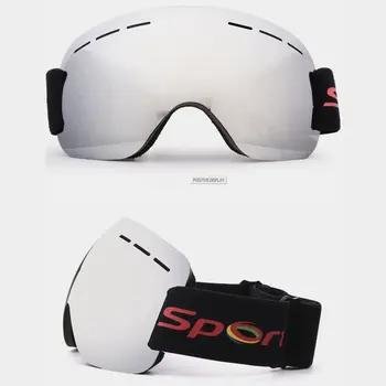 

Windproof Ski Goggles Anti-fog UV400 Protect Mirrored Lens Snowboard Snow Goggles for Men Women for Skating Snowmobile
