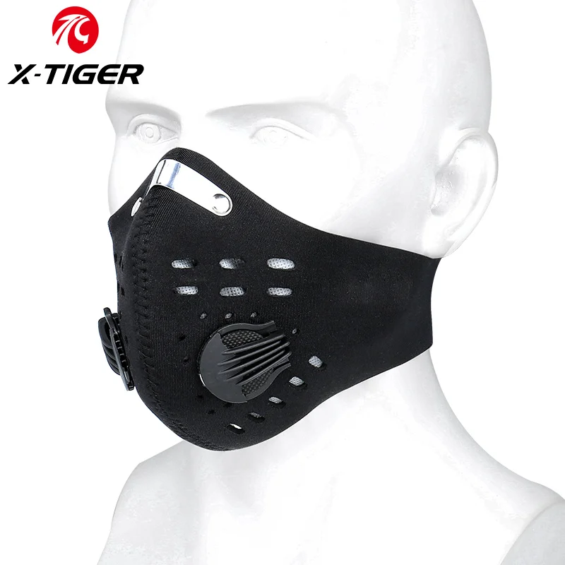 X Tiger Outdoor Sports Cycling Face Mask PM2.5 Anti Pollution Cycling Mask With Filters Activated Carbon Breathing Valve|Cycling Face Mask| - AliExpress