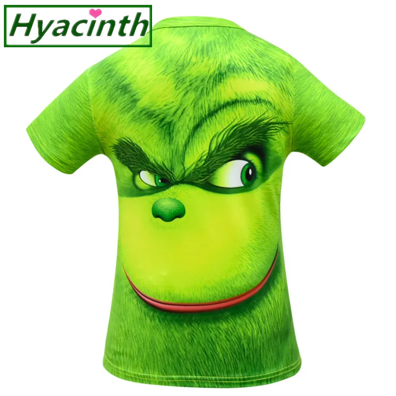 Футболки с монстрами Grinch детская футболка, одежда топы с рисунками для маленьких мальчиков и девочек, футболка camiseta, наряды ropa grinch, Рождественская одежда