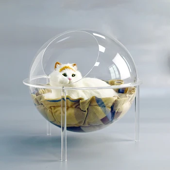 

Cat pet nest space capsule cat nest spherical transparent dog nest dog house cat house cat house pet sleeping nest mat