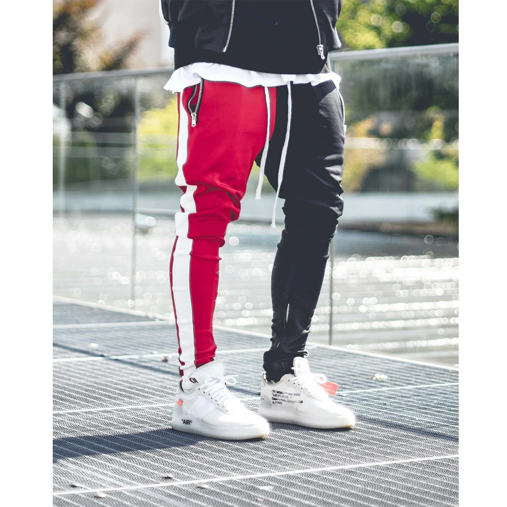 Модные новые уличные спортивные брюки для мужчин повседневная спортивная одежда брюки на молнии модные мужские спортивные брюки в стиле хип-хоп