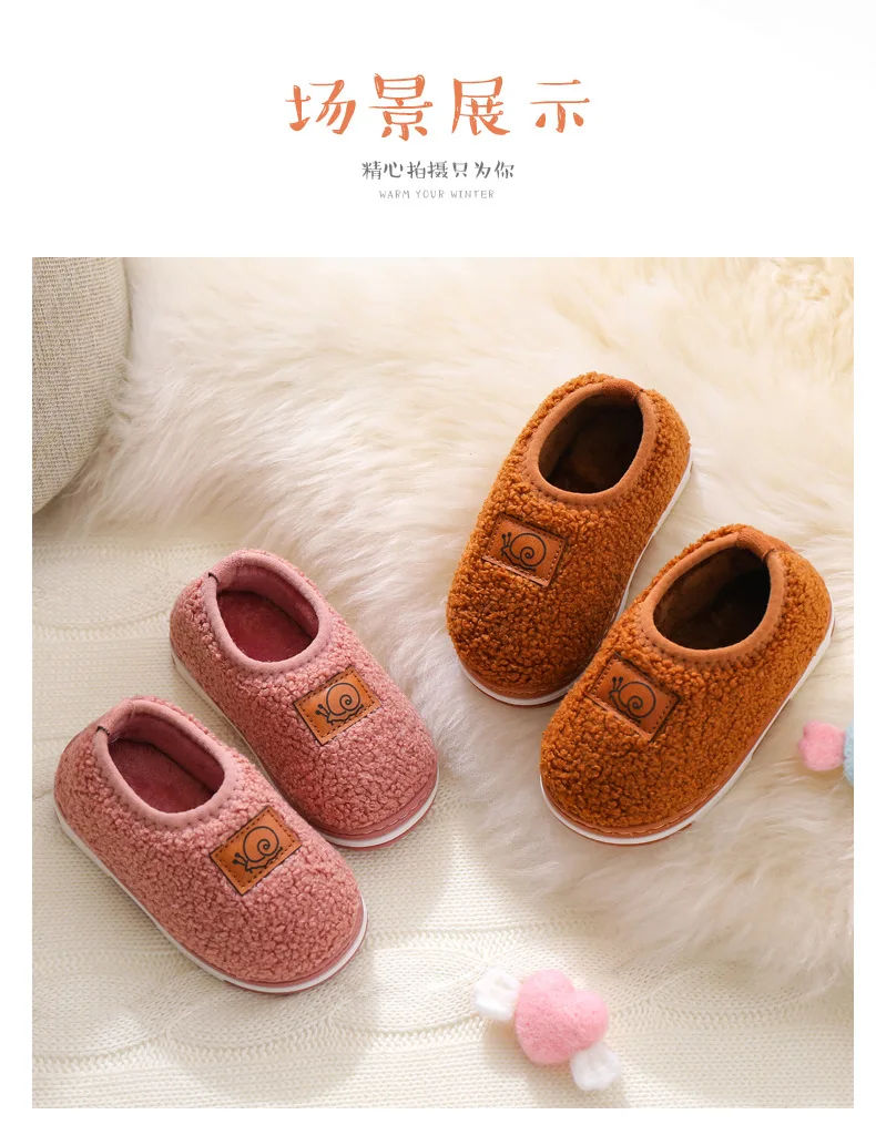 Baby Cotton Slippers Winter New Children Infant Boys Home Non-Slip Soft Bottom Girls Kids Bag With Cotton Shoes