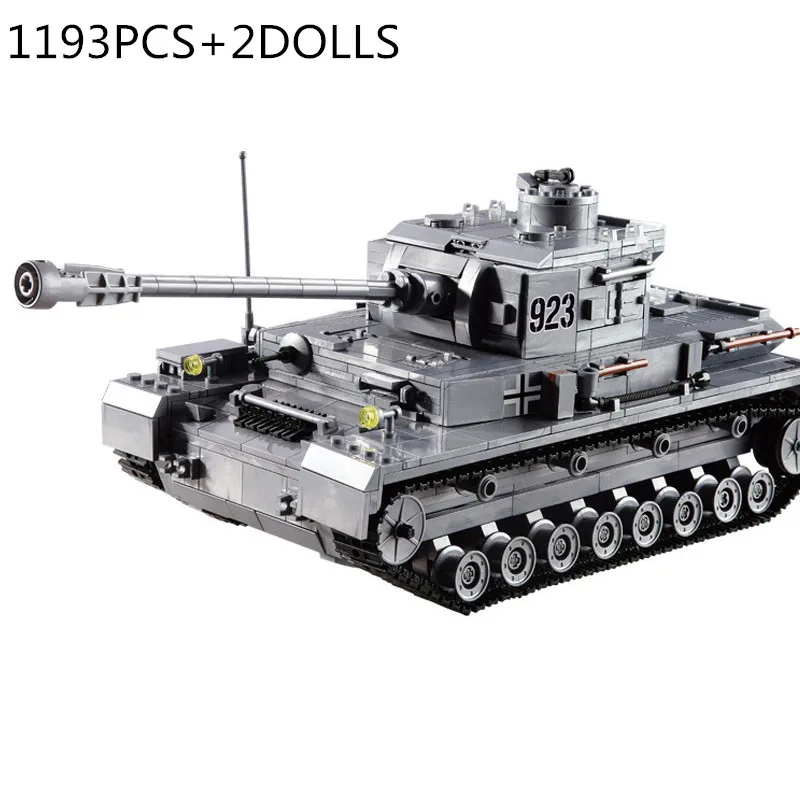 

1193Pcs Panzer IV F2 Tank Model Building Blocks Technic Military WW2 Army Soldiers Assembly Bricks Set Kid Toys for Children