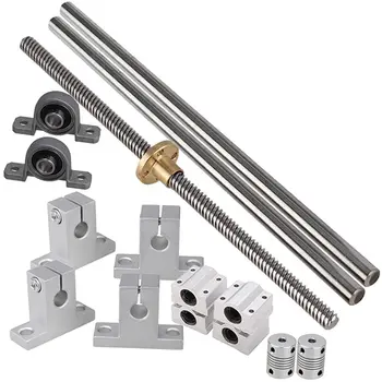 

Set of 15,200mm Horizontal Optical Axis & 8mm Lead Screw Dual Rail Shaft Support Pillow Block Bearings & Flexible Shaft Coupler