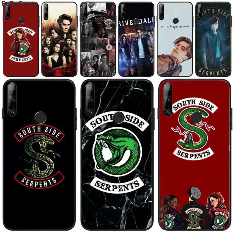 Nobby TV Riverdale South Side Serpents силиконовый черный чехол для телефона Huawei Y5 II Y6 Y7Prime Y9 2018 2019 |